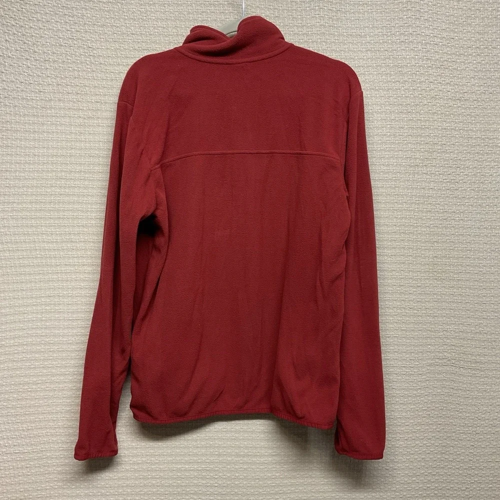The North Face Sweater‎ Men Sz M Dark Orange Pullover Lightweight Fleece 1/4 Zip